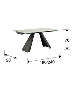 Masa dining extensibila Schuller Alai 160-240