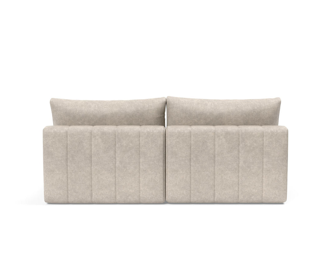 Canapea extensibila cu sezlong, Akello, Avella Sand, 187x200 cm
