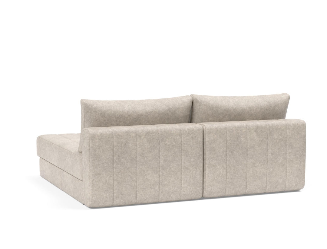 Canapea extensibila cu sezlong, Akello, Avella Sand, 187x200 cm