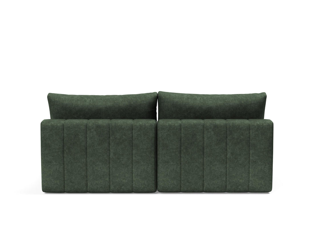 Canapea extensibila cu sezlong, Akello, Avella Pine Green, 187x200 cm
