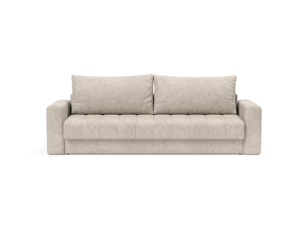 The Decorators: Canapea extensibila cu brate, Akello, Avella Sand, 140x200 cm