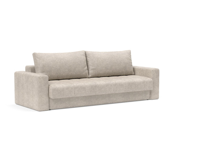 Canapea extensibila cu brate, Akello, Avella Sand, 140x200 cm