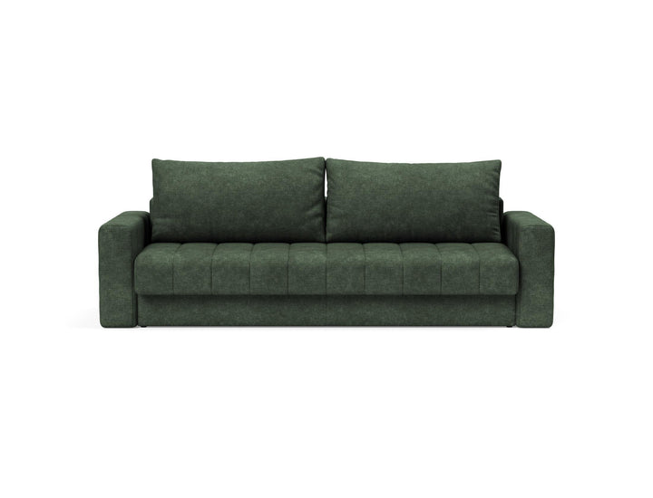 The Decorators: Canapea extensibila cu brate, Akello, Avella Pine Green, 140x200 cm