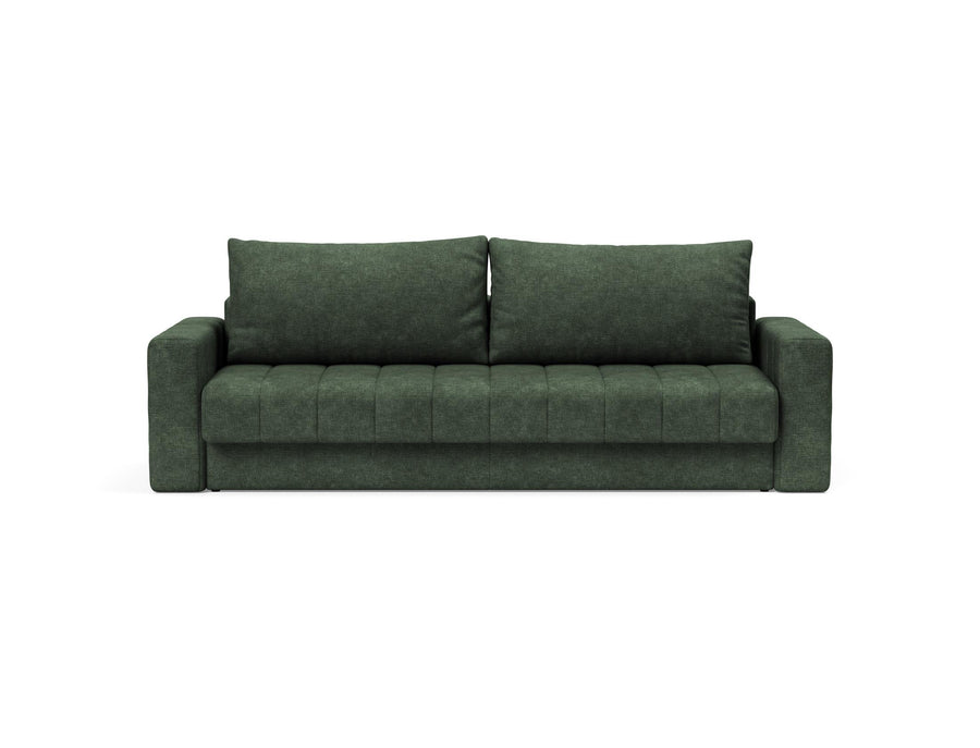The Decorators: Canapea extensibila cu brate, Akello, Avella Pine Green, 140x200 cm