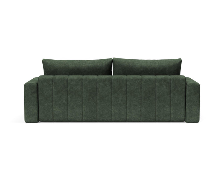 Canapea extensibila cu brate, Akello, Avella Pine Green, 140x200 cm