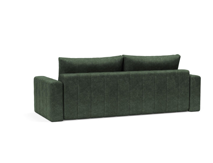 Canapea extensibila cu brate, Akello, Avella Pine Green, 140x200 cm