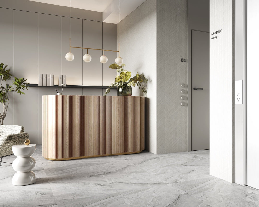 Pardoseala SPC Stone VOX 60x60 Ash Grey, 1 cutie 1.44 mp VOX Profile