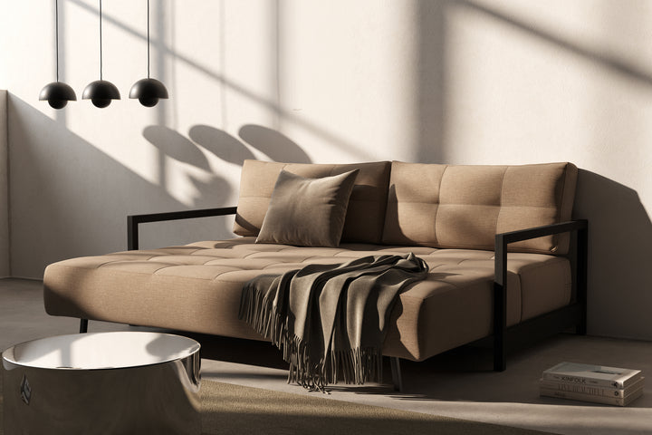 Canapea extensibilă Innovation Living Bifrost Del, tapițerie 587 Phobos Mocha - fotografie de ambianță