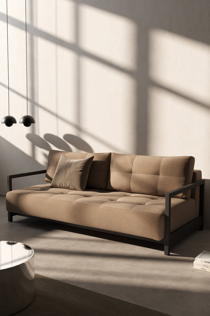 Canapea extensibilă Innovation Living Bifrost Del, tapițerie 587 Phobos Mocha - fotografie de ambianță