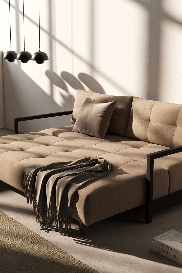 Canapea extensibilă Innovation Living Bifrost Del, tapițerie 587 Phobos Mocha - fotografie de ambianță