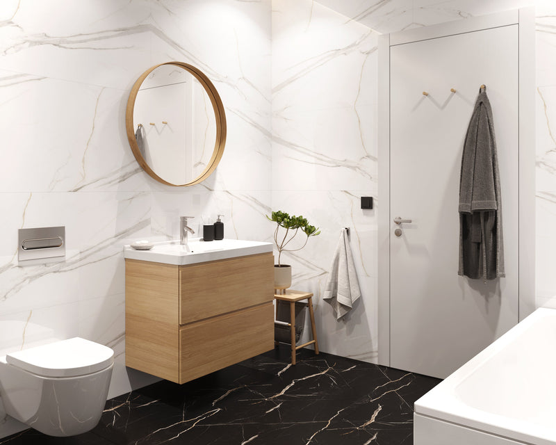 Pardoseala SPC Stone VOX 60x60 Calacatta Black, 1 cutie 1.44 mp VOX Profile