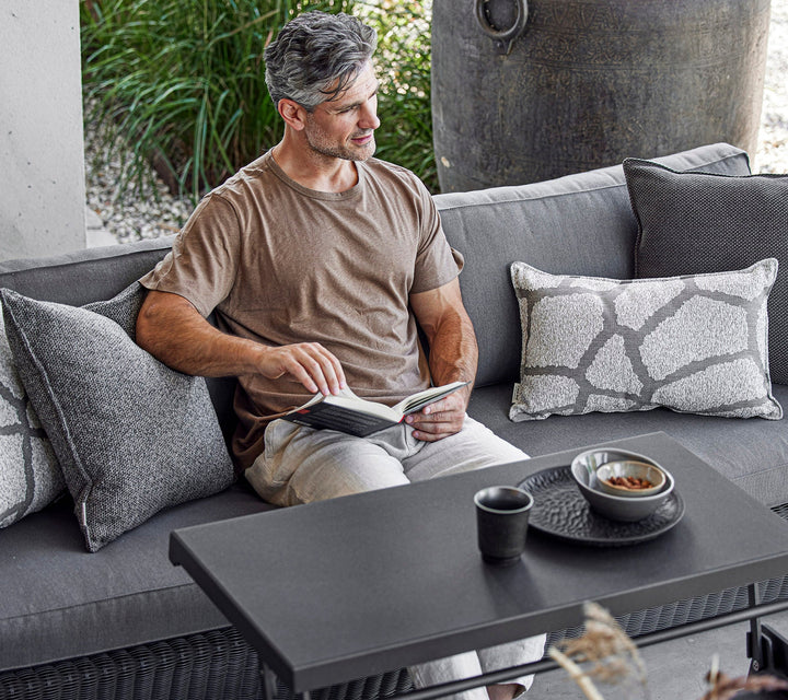 The Decorators: Masuta de cafea cu inaltime reglabila Cane-line Chill-out, Lava Grey
