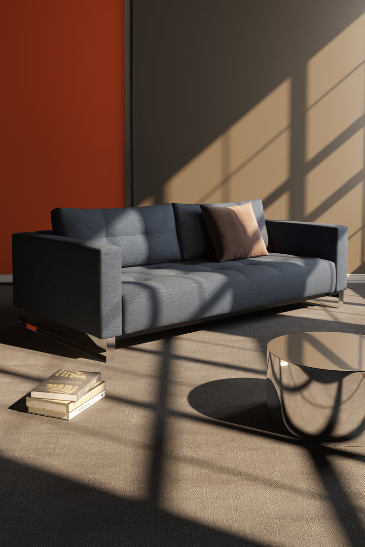 Canapea extensibilă Innovation Living Cassius Del, tapițerie 528 Mixed Dance Blue - fotografie de ambianță