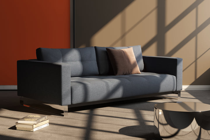 Canapea extensibilă Innovation Living Cassius Del, tapițerie 528 Mixed Dance Blue - fotografie de ambianță