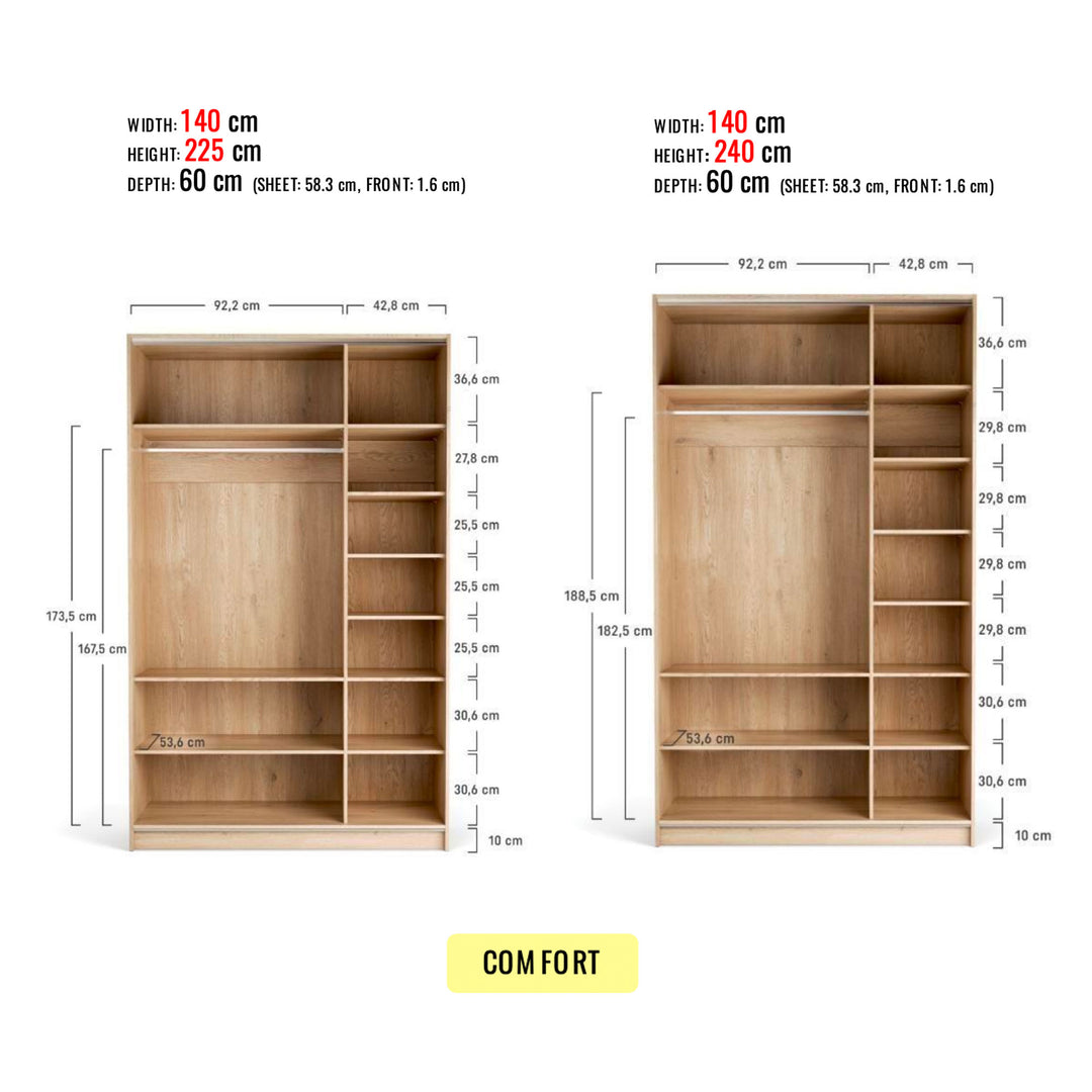 Interior Comfort dulap Stor inaltime 225/240 cm