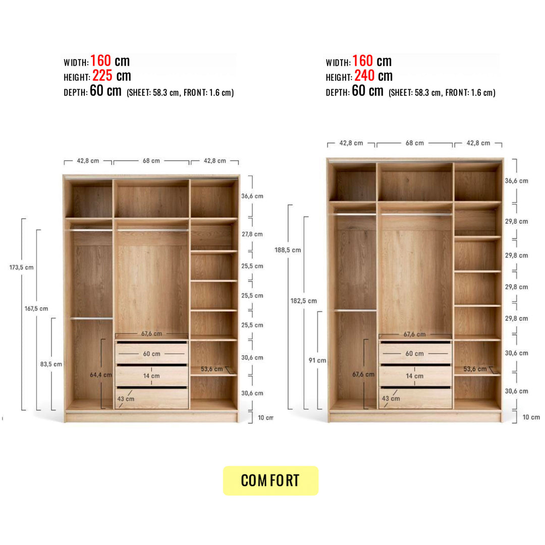 Interior Comfort dulap Stor inaltime 225/240 cm