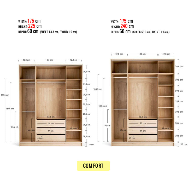 Interior Comfort dulap Stor inaltime 225/240 cm