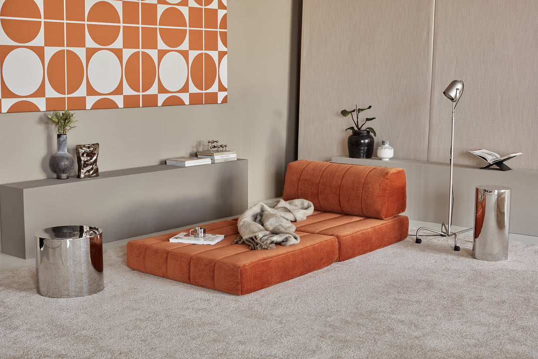 Fotoliu pat CozyPad Esina Rust Orange 104x208cm