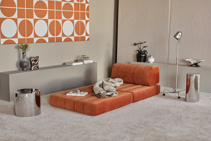 Fotoliu pat CozyPad Esina Rust Orange 104x208cm
