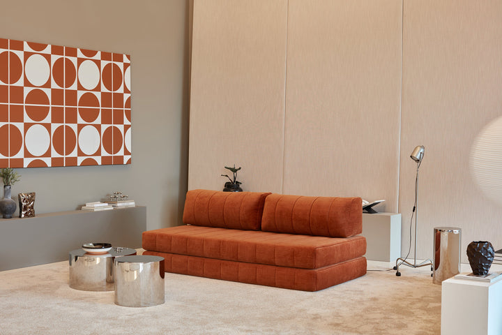 Canapea extensibila CozyPad Esina Rust Orange 208x208cm