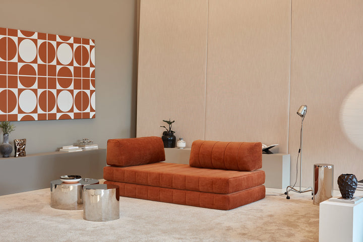 Canapea extensibila CozyPad Esina Rust Orange 208x208cm