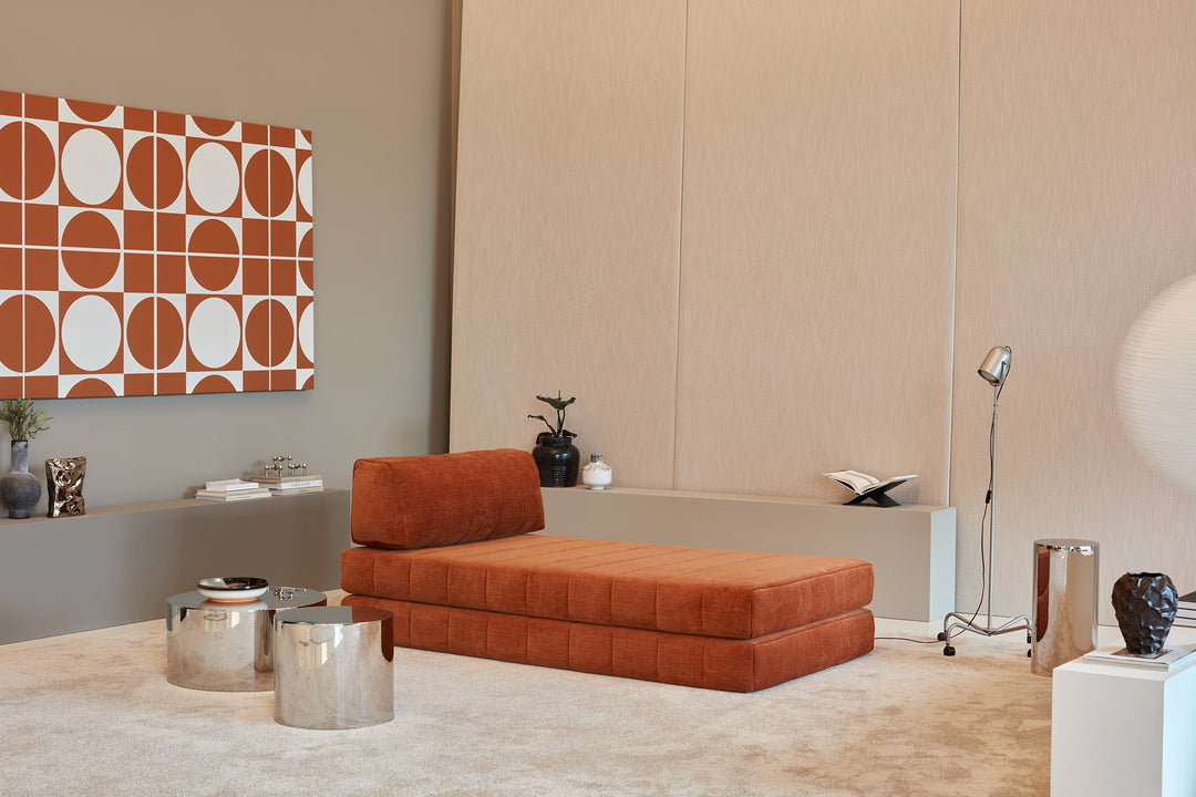 Canapea extensibila CozyPad Esina Rust Orange 208x208cm