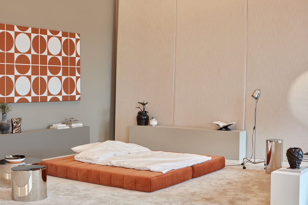Canapea extensibila CozyPad Esina Rust Orange 208x208cm
