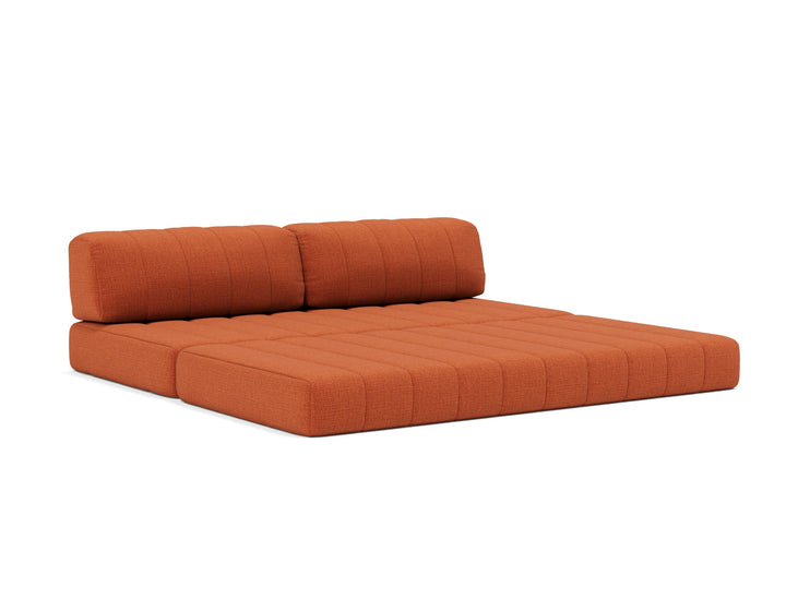 Canapea extensibila CozyPad Esina Rust Orange 208x208cm