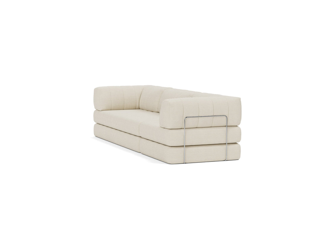 Canapea extensibila CozyPad Grand cu brate Corduroy Ivory 312cm