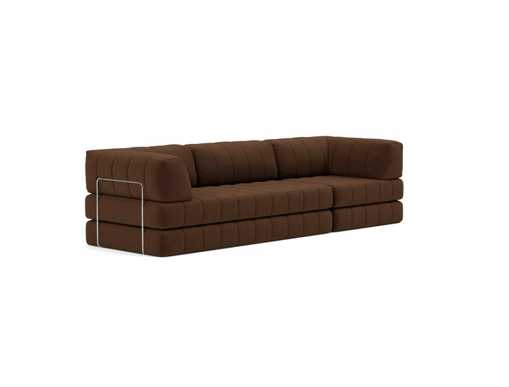 Canapea extensibila CozyPad Grand cu brate Taura Cappuccino 312cm