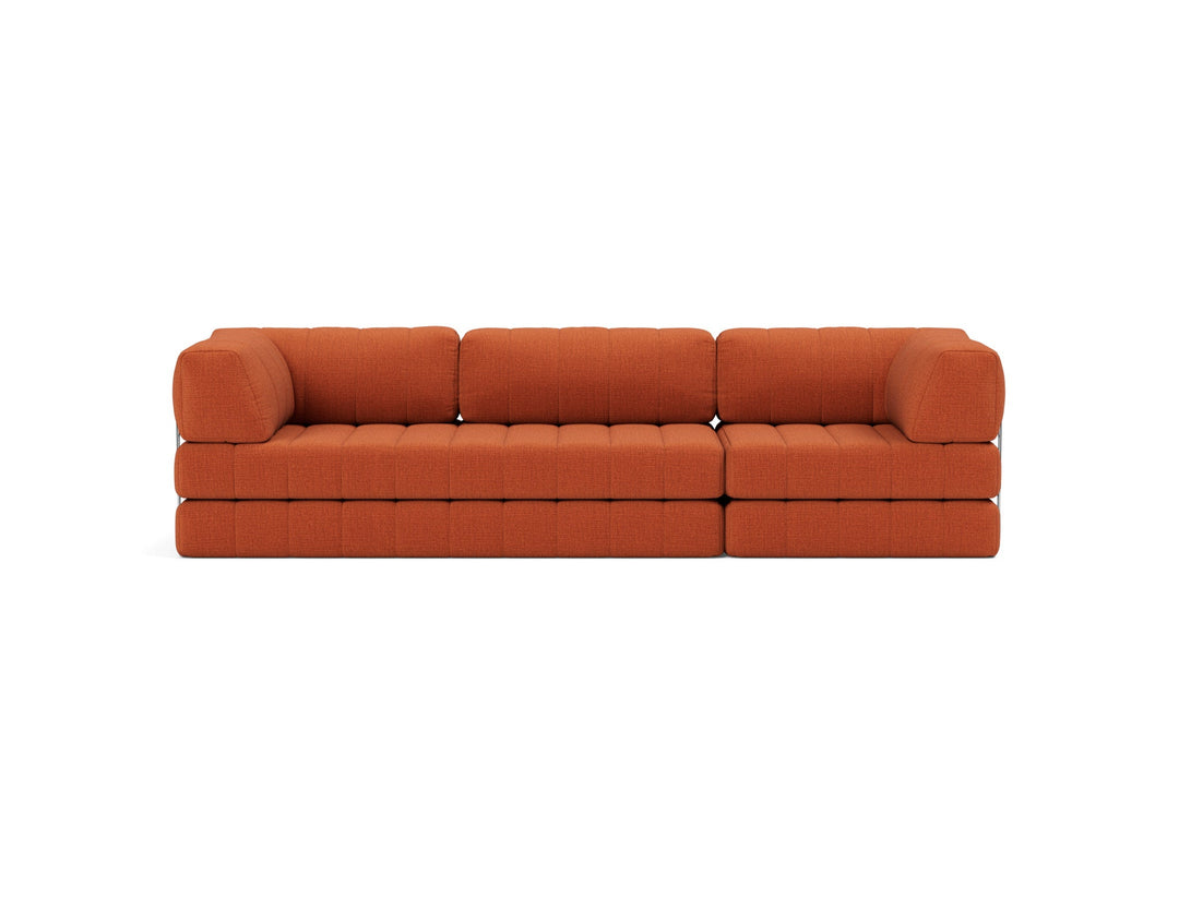 Canapea extensibila CozyPad Grand cu brate Esina Rust Orange 312cm