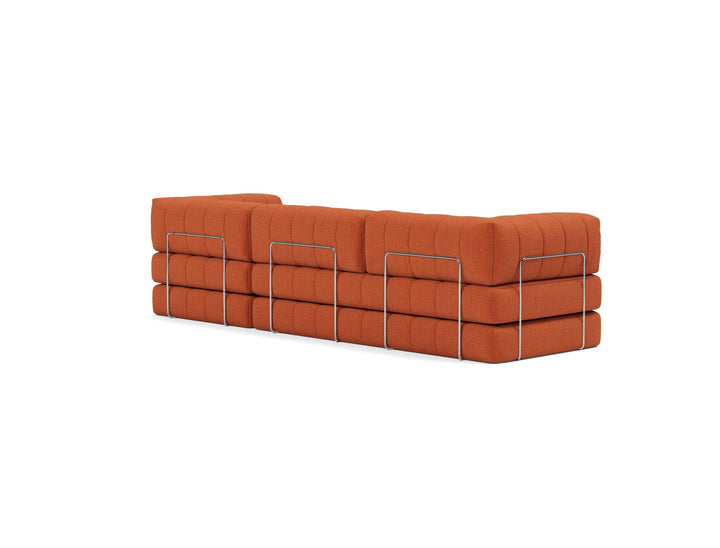 Canapea extensibila CozyPad Grand cu brate Esina Rust Orange 312cm