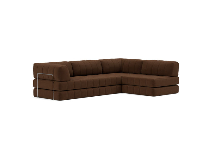 Canapea extensibila cu sezlong CozyPad L-Shape Taura Cappuccino 312x208cm