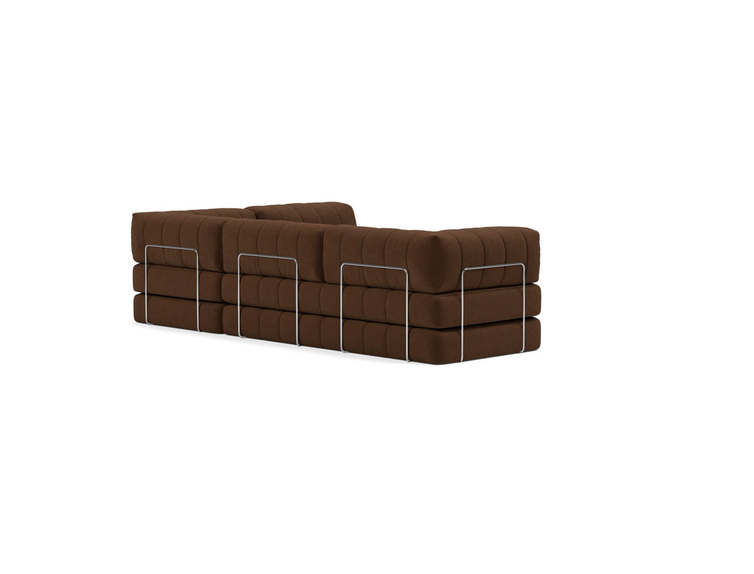 Canapea extensibila cu sezlong CozyPad L-Shape Taura Cappuccino 312x208cm
