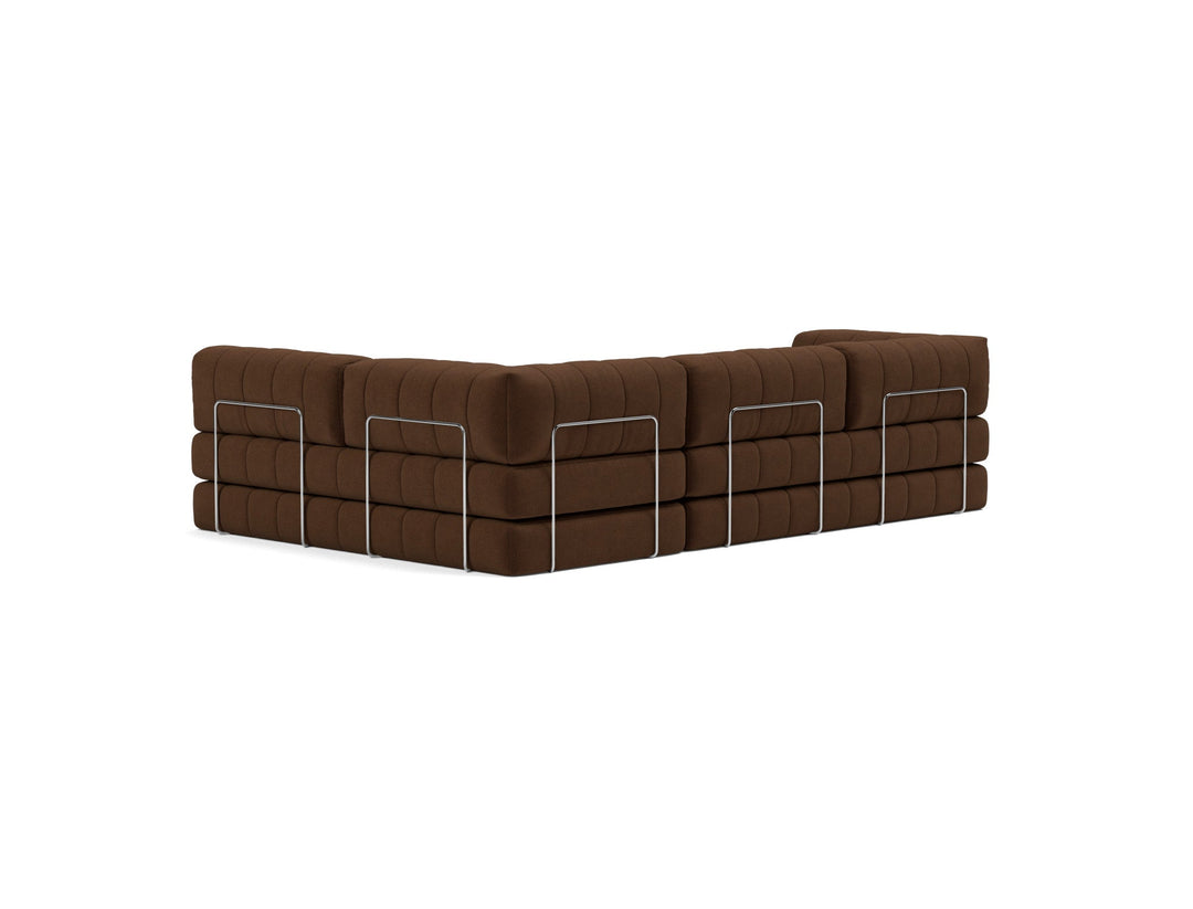 Canapea extensibila cu sezlong CozyPad L-Shape Taura Cappuccino 312x208cm