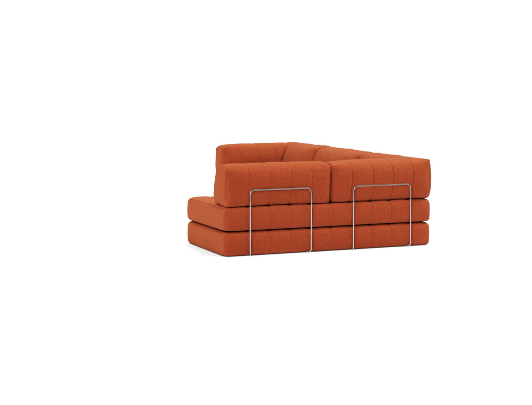 Canapea extensibila cu sezlong CozyPad L-Shape Esina Rust Orange 312x208cm