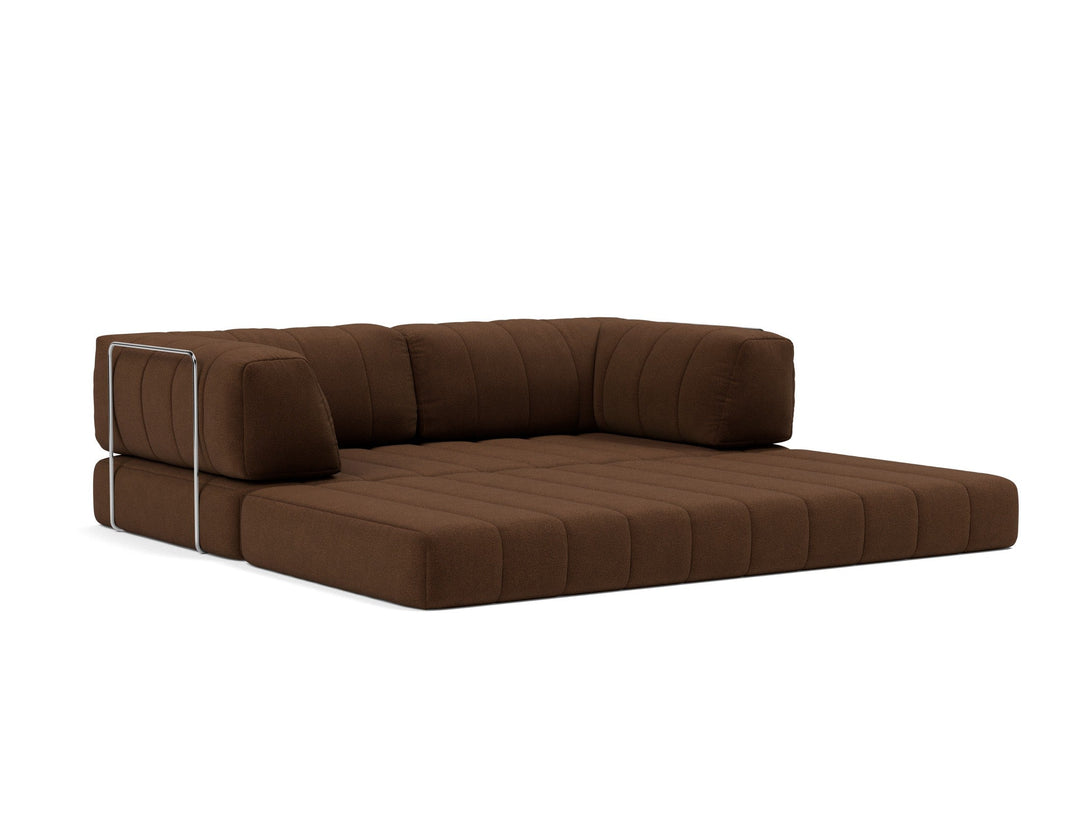 Canapea extensibila CozyPad cu brate Taura Cappuccino 208x208cm