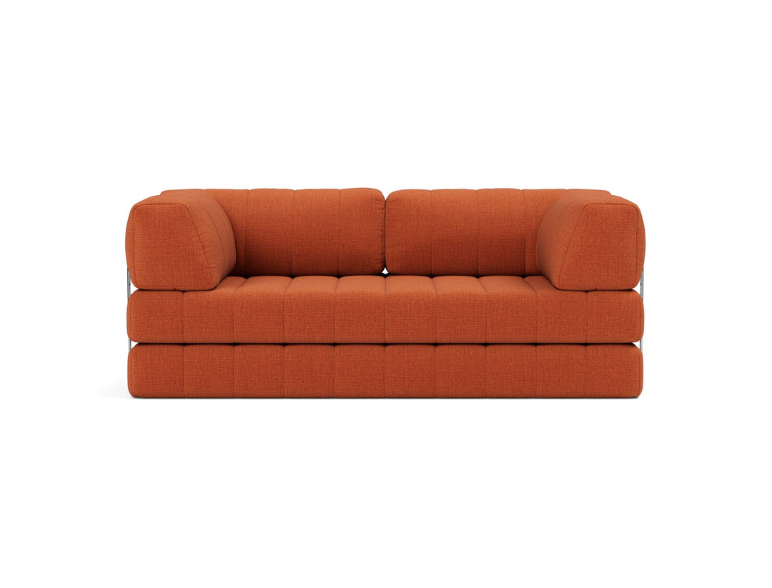 Canapea extensibila CozyPad cu brate Esina Rust Orange 208x208cm