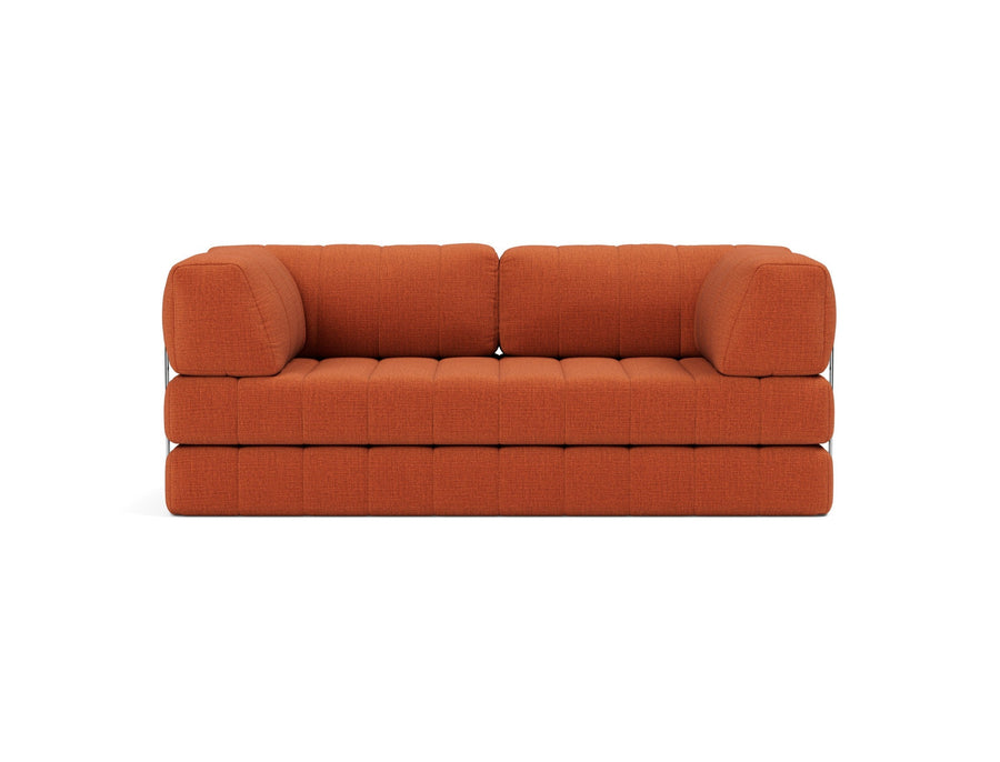 Canapea extensibila CozyPad cu brate Esina Rust Orange 208x208cm