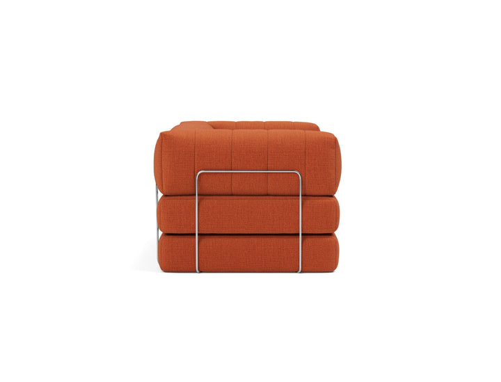 Canapea extensibila CozyPad cu brate Esina Rust Orange 208x208cm