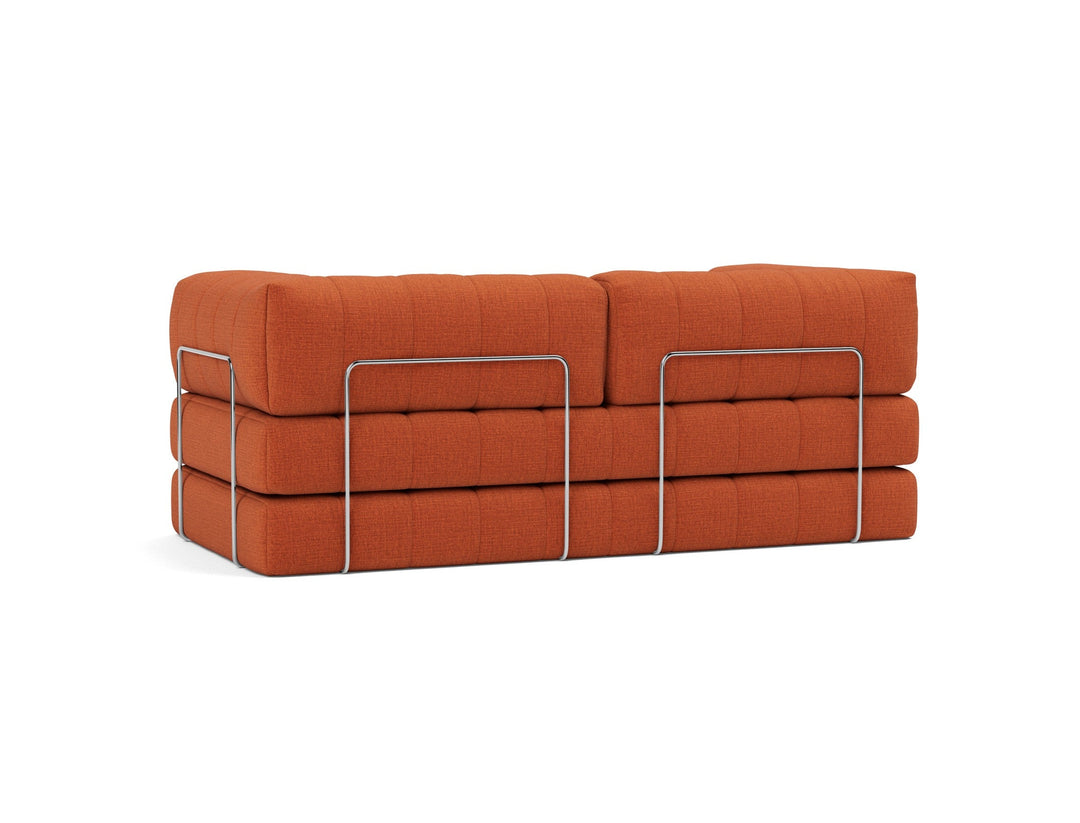 Canapea extensibila CozyPad cu brate Esina Rust Orange 208x208cm