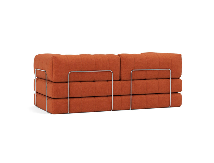 Canapea extensibila CozyPad cu brate Esina Rust Orange 208x208cm