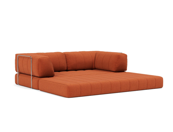 Canapea extensibila CozyPad cu brate Esina Rust Orange 208x208cm