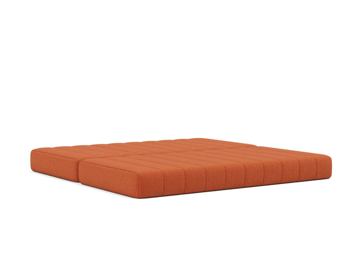Canapea extensibila CozyPad cu brate Esina Rust Orange 208x208cm