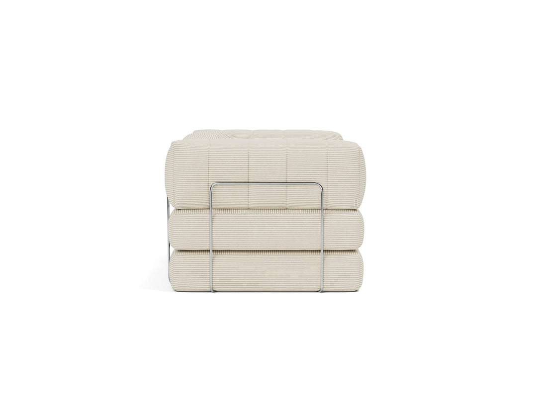 Canapea extensibila CozyPad cu brate Corduroy Ivory 208x208cm