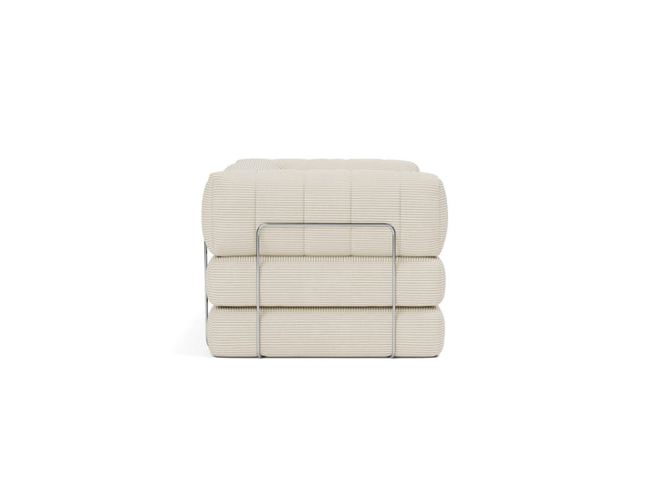 Canapea extensibila CozyPad cu brate Corduroy Ivory 208x208cm