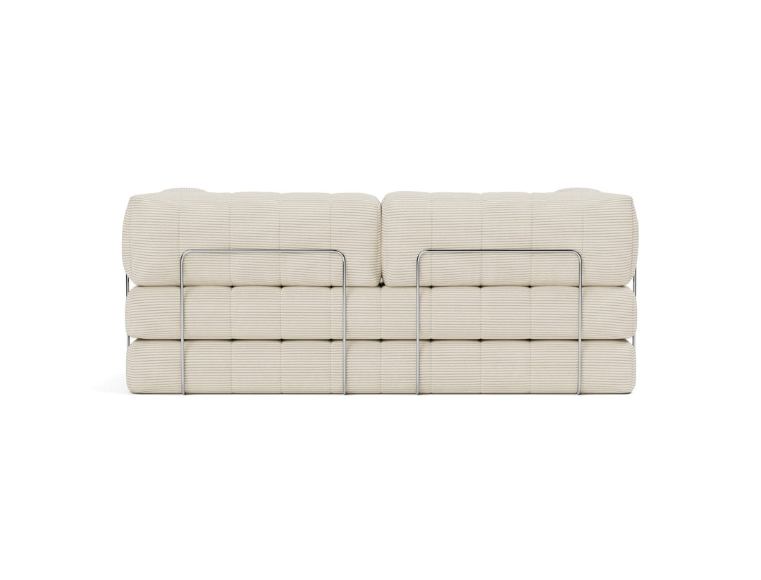 Canapea extensibila CozyPad cu brate Corduroy Ivory 208x208cm