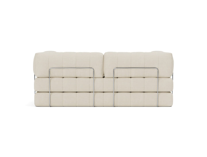 Canapea extensibila CozyPad cu brate Corduroy Ivory 208x208cm