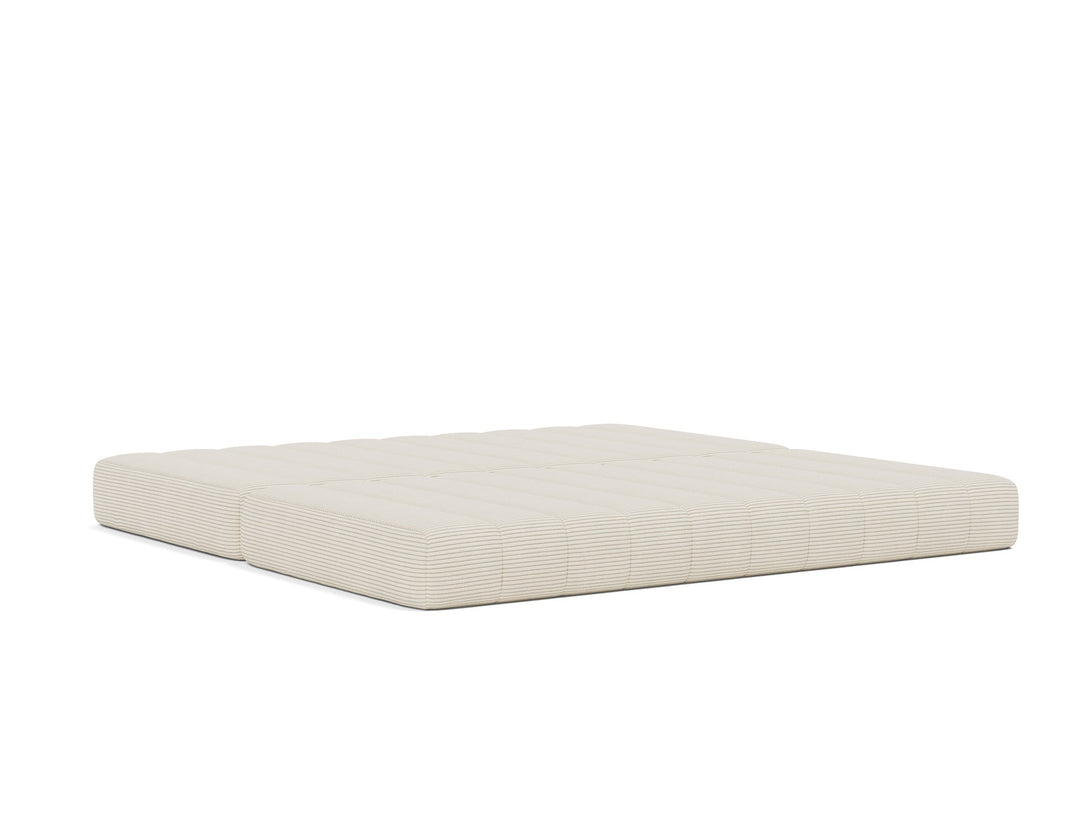 Canapea extensibila CozyPad cu brate Corduroy Ivory 208x208cm