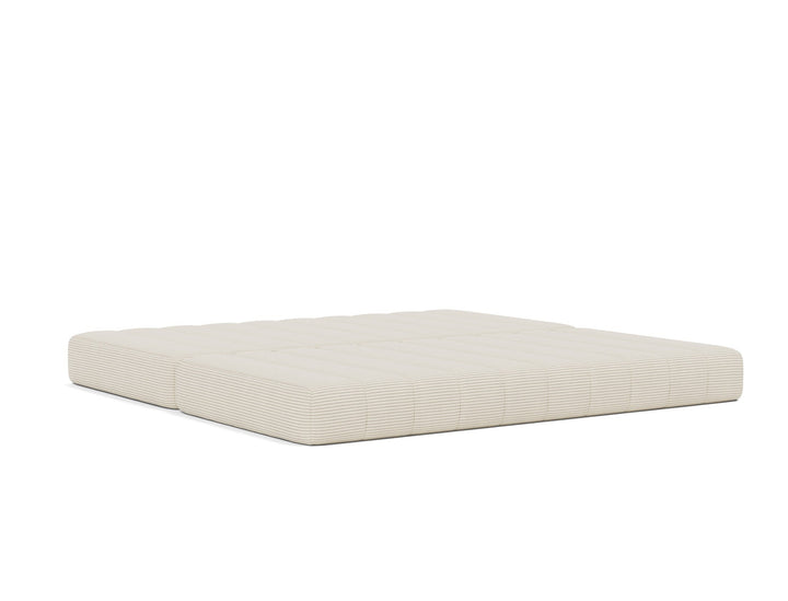 Canapea extensibila CozyPad cu brate Corduroy Ivory 208x208cm